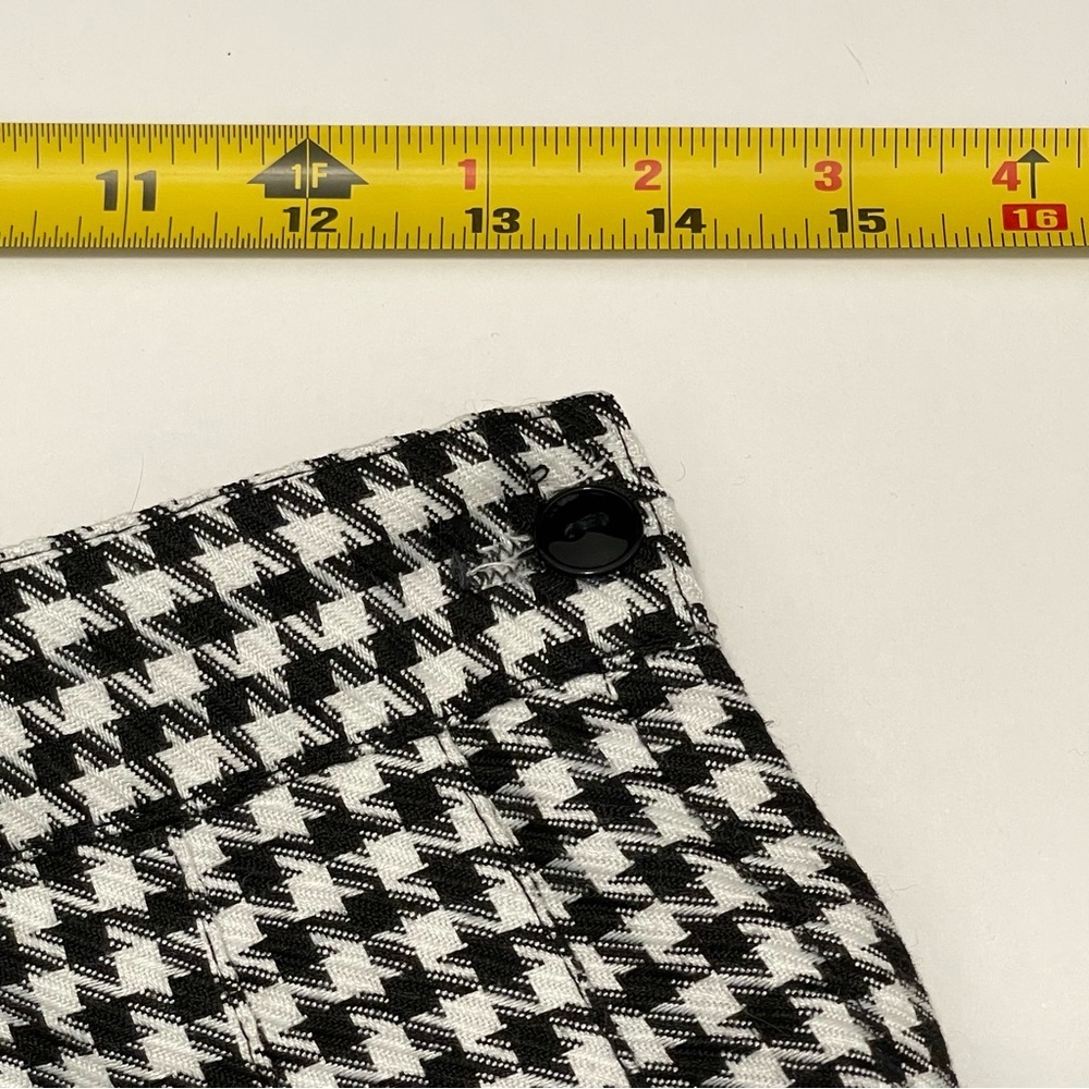 Vintage Marnie West Classic Black and White Houndstooth Skirt Size 11 (28in.) - Picture 8 of 11